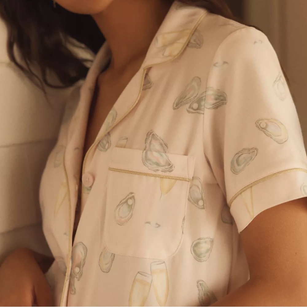 BedHead Pajamas Champagne & Oysters Matching PJs Set 🍾 - Picture 2 of 5